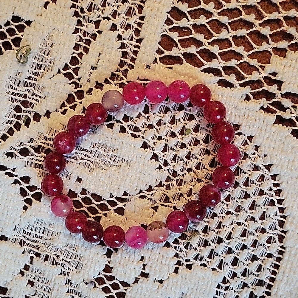 Rose agate braclet 8mm